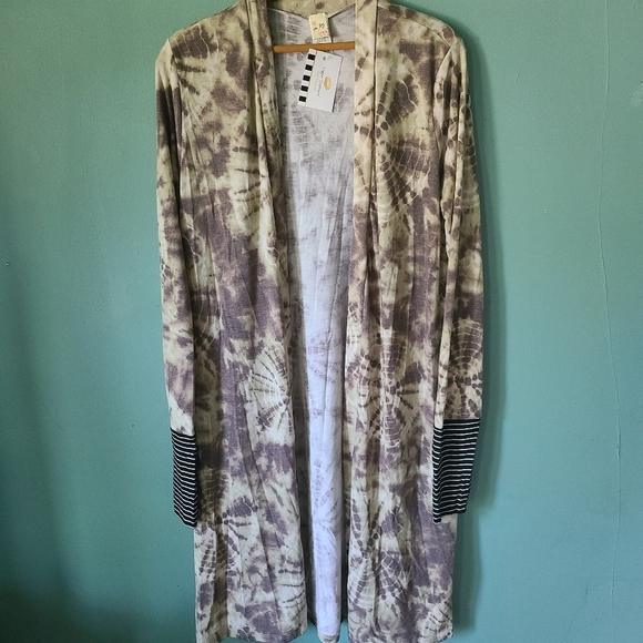 7th Ray Jackets & Blazers - 7th Ray Long Tie Dye Duster Medium